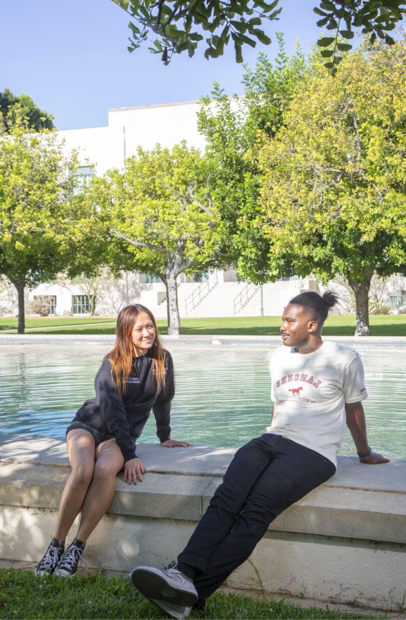 Students at Mirror Pools